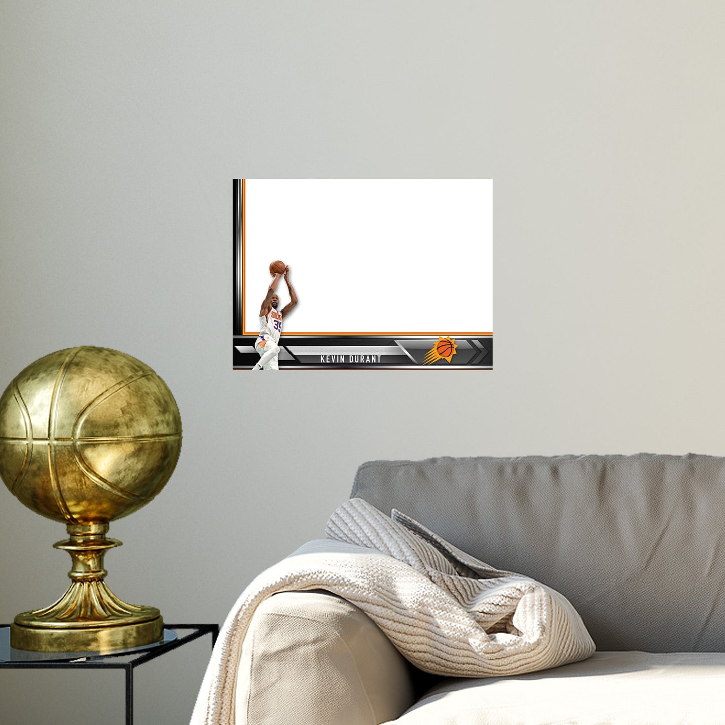 Phoenix Suns: Kevin Durant Dry Erase Whiteboard - Officially Licensed NBA Removable Adhesive Decal
