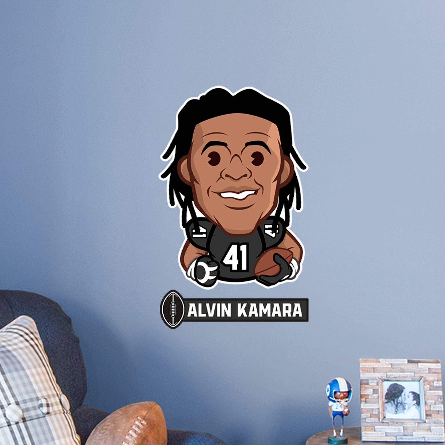 Fathead Alvin Kamara: Color Rush - Giant Officially Licensed NFL Removable  Wall Decal 