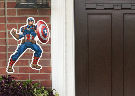 Captain America: Captain America Punching        - Officially Licensed Marvel    Outdoor Graphic