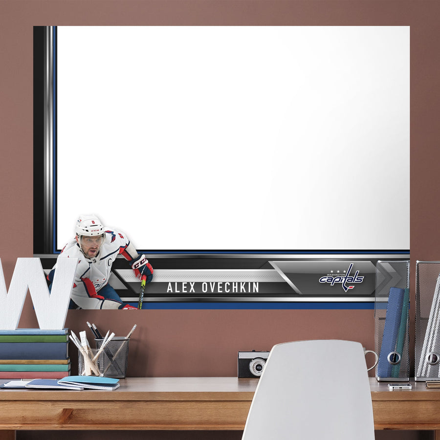 Washington Capitals - Alex Ovechkin - Dry Erase Whiteboard - Official NHL - Reusable Vinyl Wall Decal