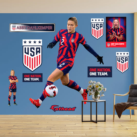 Abby Dahlkemper 2022 RealBig        - Officially Licensed USWNT Removable     Adhesive Decal