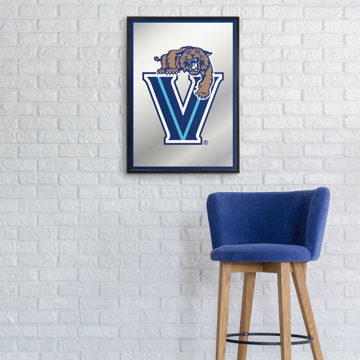 Villanova Cavaliers: Mascot - Framed Mirrored Wall Sign - The Fan-Brand