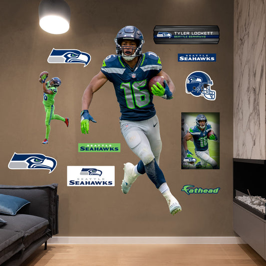 Seattle Seahawks: Tyler Lockett         - Officially Licensed NFL Removable     Adhesive Decal
