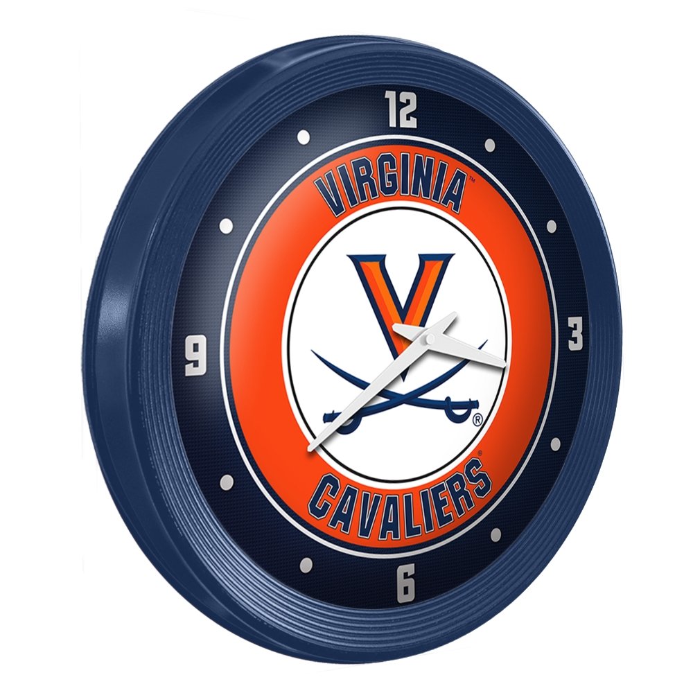 Virginia Cavaliers: Ribbed Frame Wall Clock - The Fan-Brand