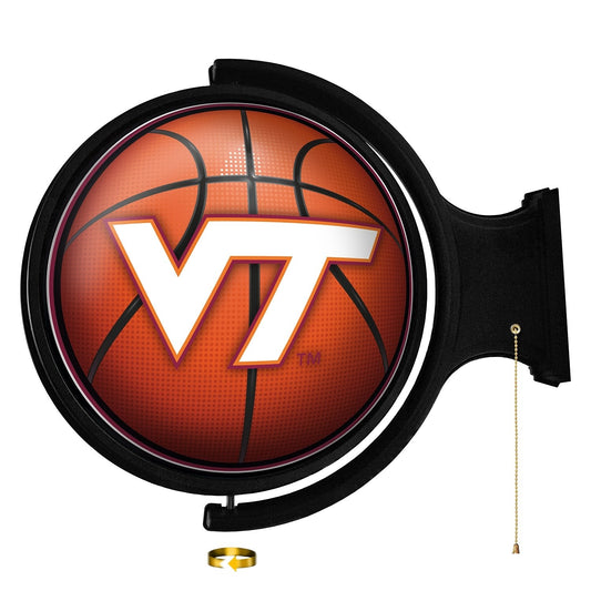 Virginia Tech Hokies: Basketball - Original Round Rotating Lighted Wall Sign - The Fan-Brand