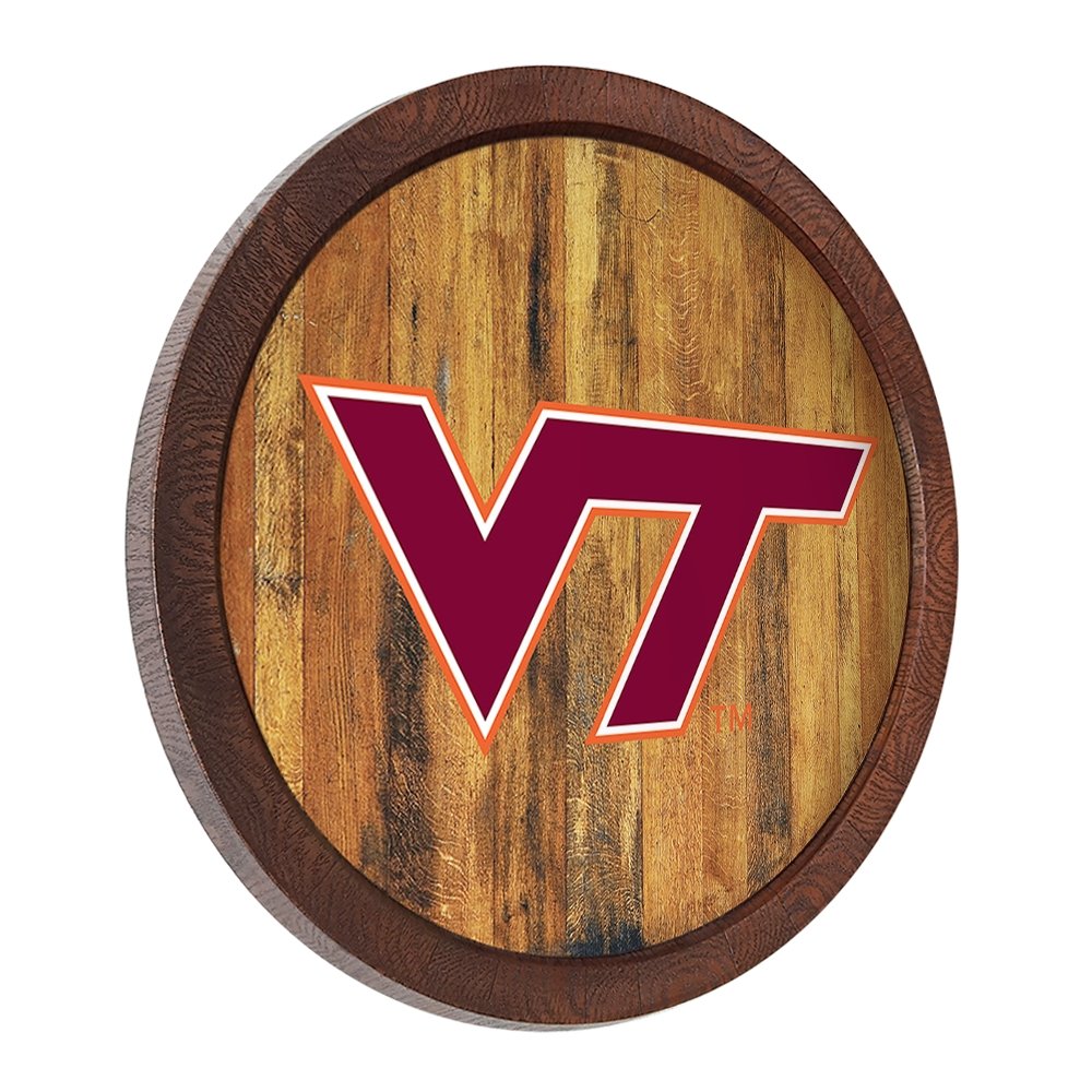 Virginia Tech Hokies: "Faux" Barrel Top Sign - The Fan-Brand