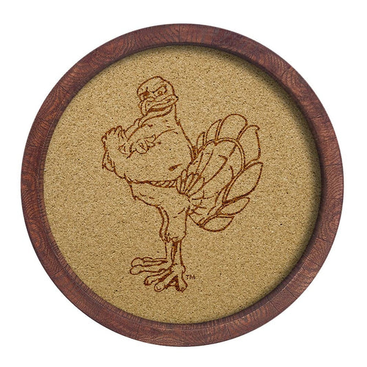 Virginia Tech Hokies: Mascot - "Faux" Barrel Framed Cork Board - The Fan-Brand