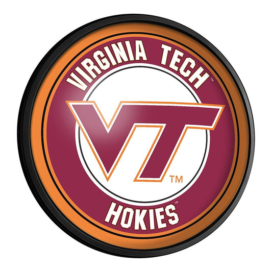 Virginia Tech Hokies: Round Slimline Lighted Wall Sign - The Fan-Brand