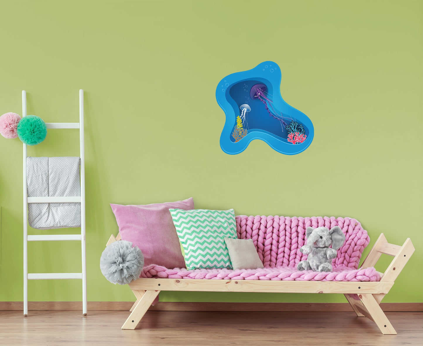 Nursery:  Jellyfish Icon        -   Removable Wall   Adhesive Decal