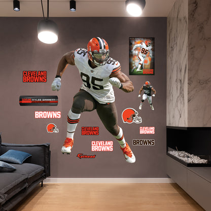 Cleveland Browns: Myles Garrett 2021        - Officially Licensed NFL Removable     Adhesive Decal