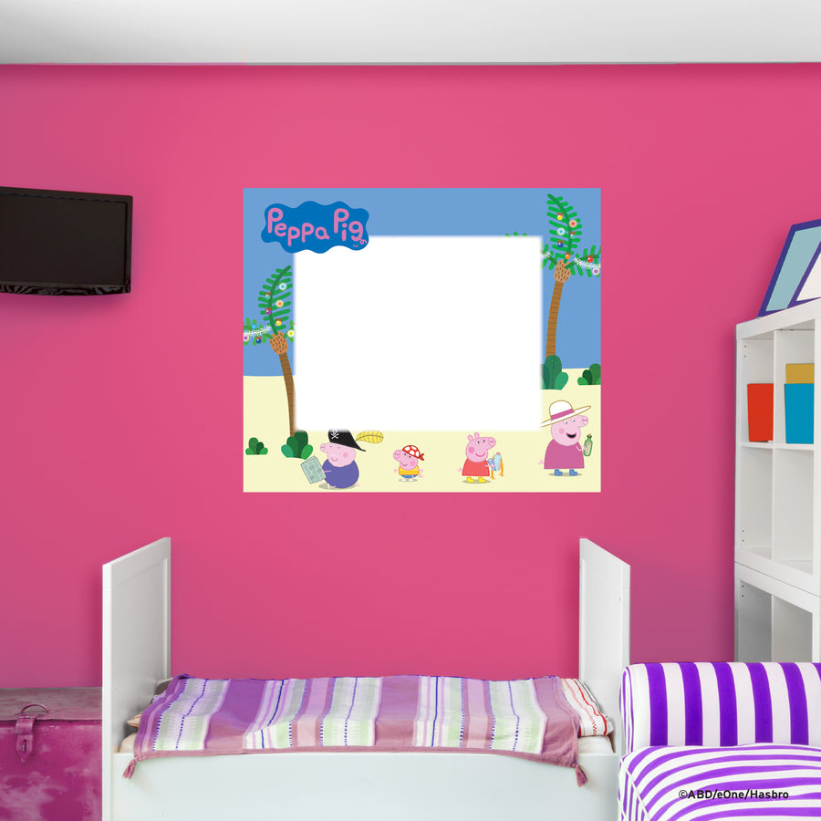 Peppa Pig - Christmas Palms - Dry Erase - Official Hasbro - Reusable Vinyl Wall Decal