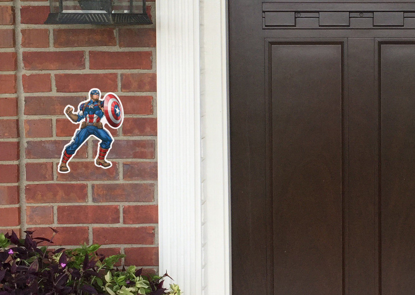 Captain America: Captain America Punching        - Officially Licensed Marvel    Outdoor Graphic