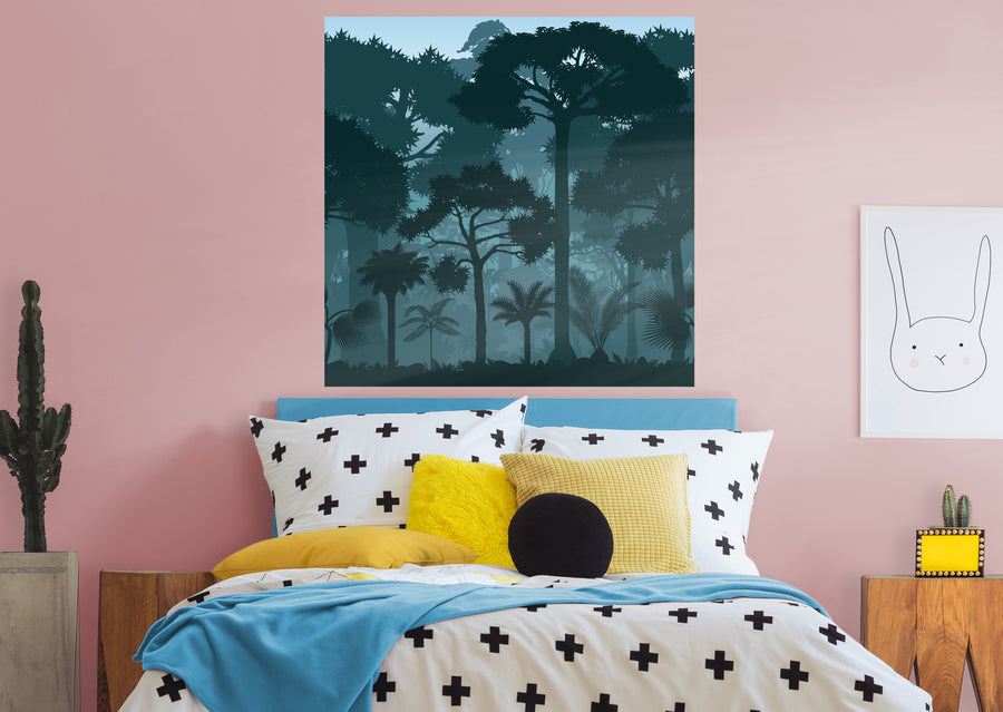 Jungle:  Wildness Mural        -   Removable Wall   Adhesive Decal