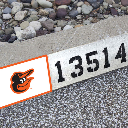 Baltimore Orioles:  Address Block Logo        - Officially Licensed MLB    Outdoor Graphic