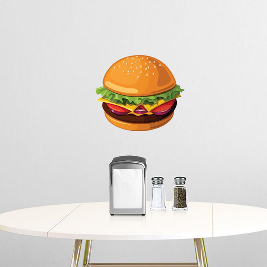 Large Cheeseburger + 2 Decals (11"W x 9"H)