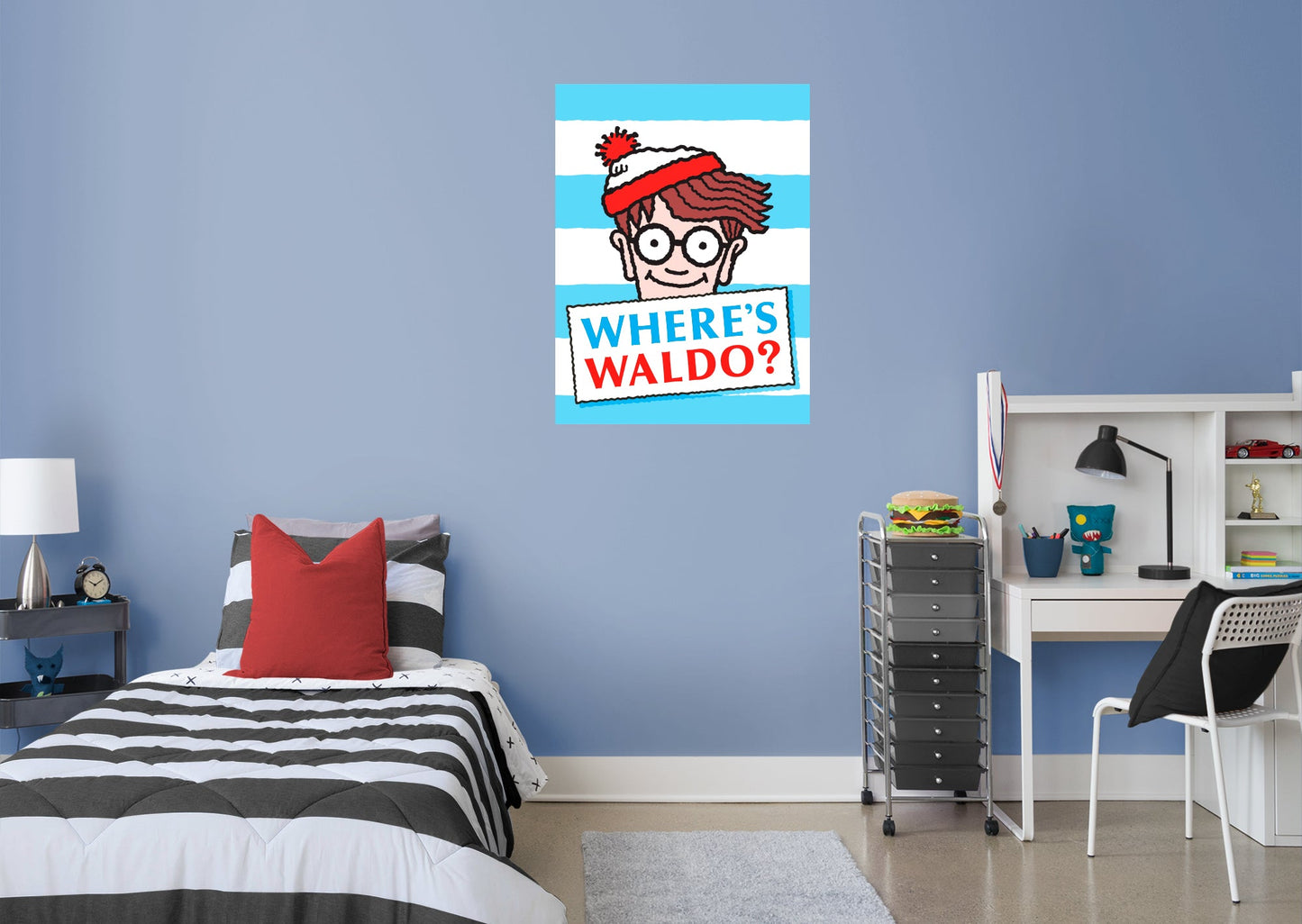 Where's Waldo: Stripes TWO Mural - Officially Licensed NBC Universal Removable Adhesive Decal