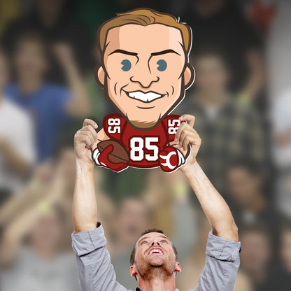 San Francisco 49ers: George Kittle 2020-21 Emoji   Foam Core Cutout  - Officially Licensed NFL    Big Head