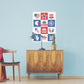4th of July:  Happy Independence Day 12 Icons Mural        -   Removable Wall   Adhesive Decal