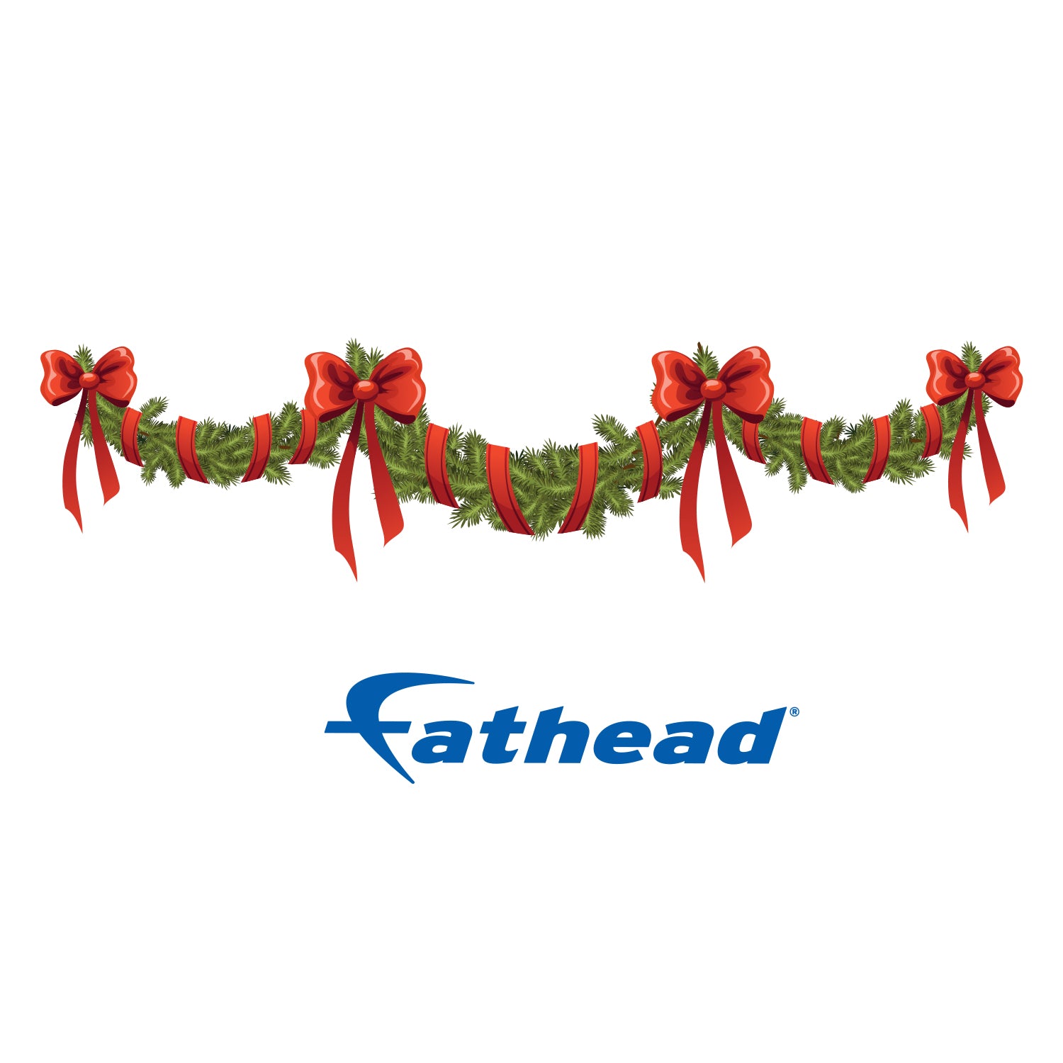 Christmas: Four Ribbons Icon - Removable Adhesive Decal – Fathead