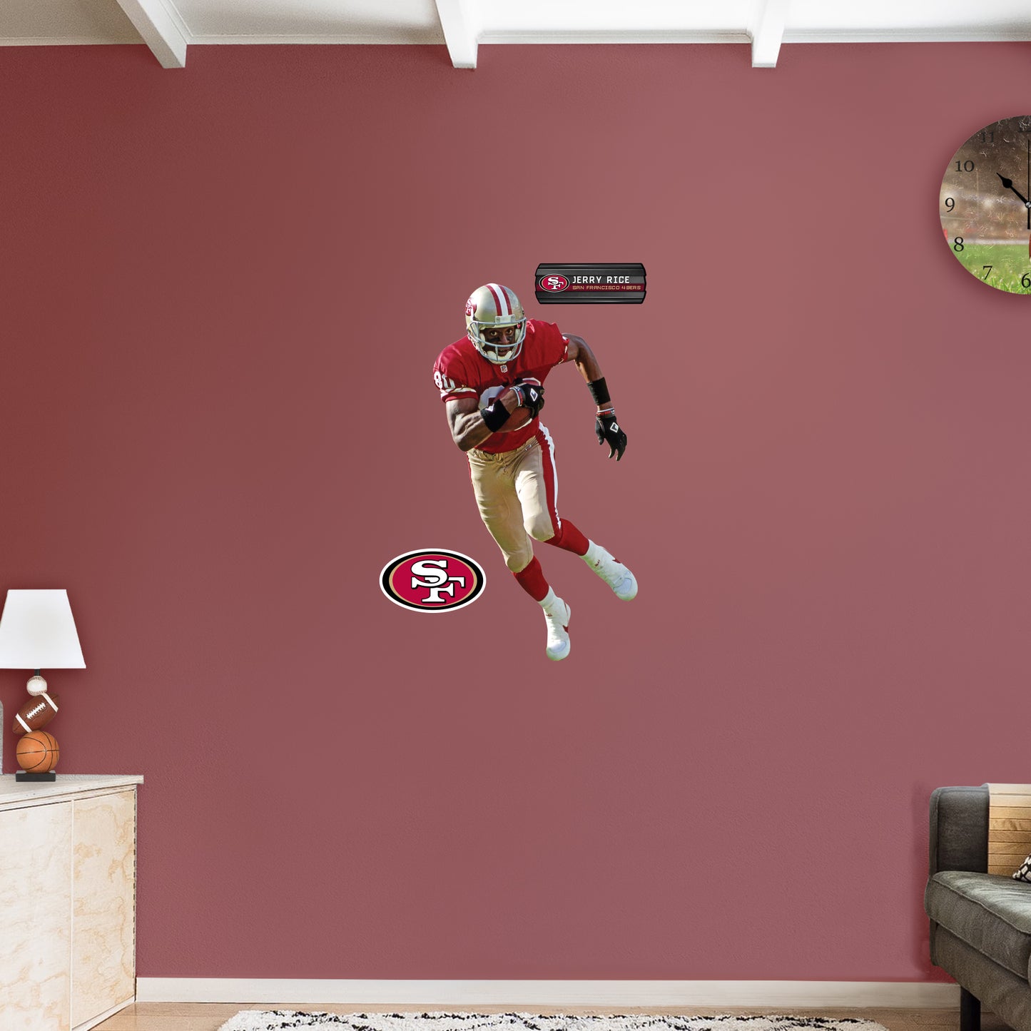 San Francisco 49ers: Jerry Rice 2022 Legend        - Officially Licensed NFL Removable     Adhesive Decal