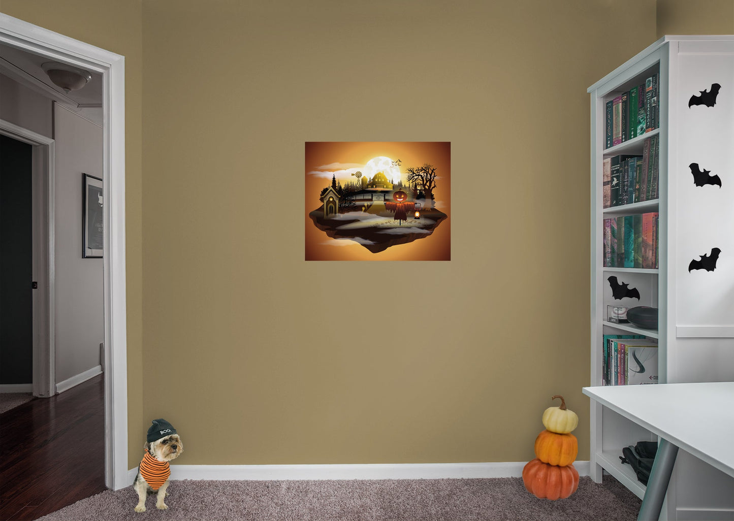 Halloween:  Floating World Mural        -   Removable Wall   Adhesive Decal