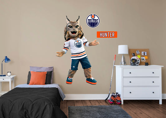 Edmonton Oilers: Hunter 2021 Mascot        - Officially Licensed NHL Removable     Adhesive Decal