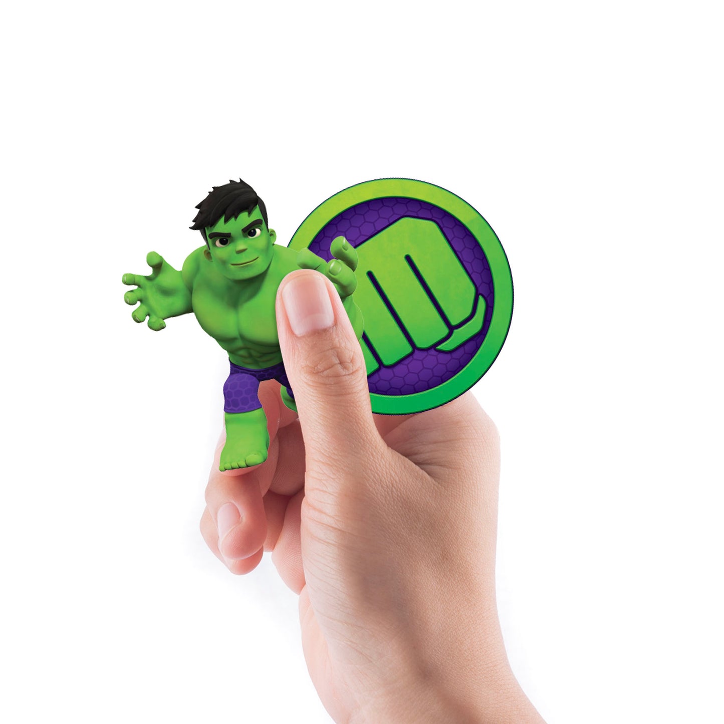 Sheet of 5 -Spidey and his Amazing Friends: Hulk Minis        - Officially Licensed Marvel Removable    Adhesive Decal
