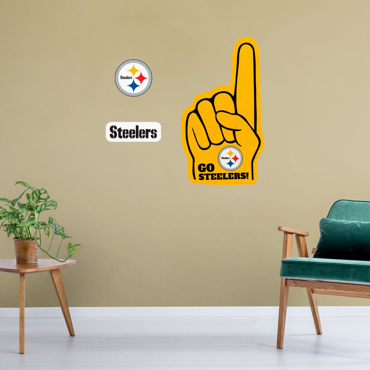 Pittsburgh Steelers: Foam Finger - Officially Licensed NFL Removable Adhesive Decal