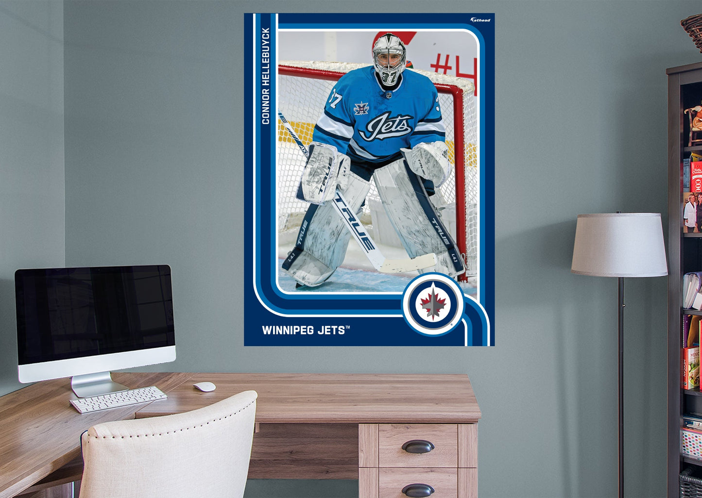 Winnipeg Jets: Connor Hellebuyck Poster - Officially Licensed NHL Removable Adhesive Decal