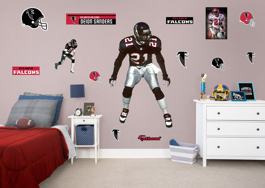Deion Sanders - RealBig Legend Collection - Official NFL - Atlanta Falcons - Reusable Vinyl Wall Decals