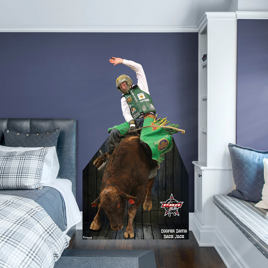 PBR: Cooper Davis- Back Jack Life-Size Foam Core Cutout - Officially Licensed Pro Bull Riding Stand Out