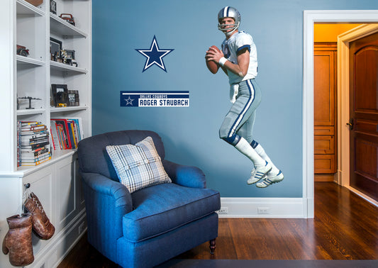 Dallas Cowboys: Roger Staubach 2021 Legend        - Officially Licensed NFL Removable Wall   Adhesive Decal