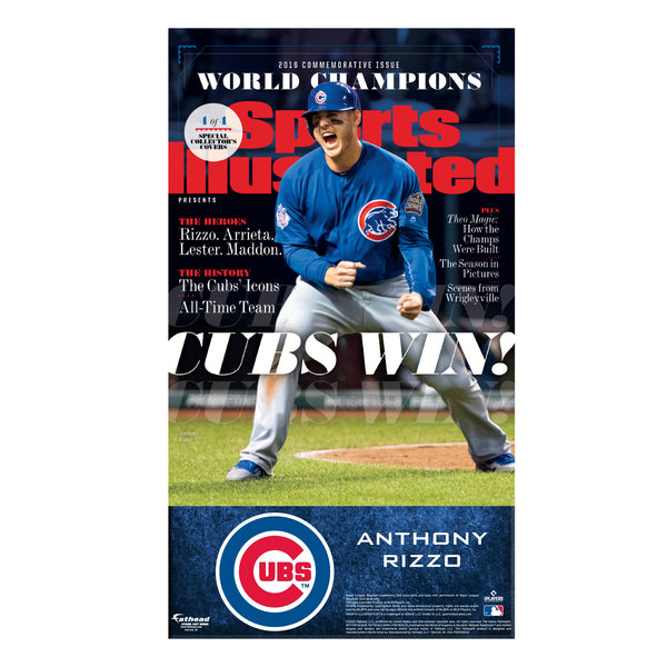 Chicago Cubs: Anthony Rizzo November 2016 Champions Commemorative Spor –  Fathead