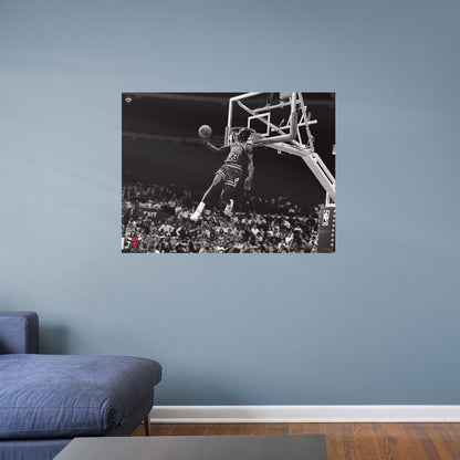 Chicago Bulls: Michael Jordan Black White Reverse Dunk Mural        - Officially Licensed NBA Removable     Adhesive Decal
