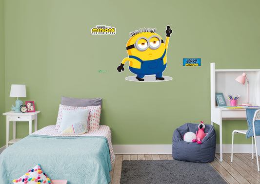 Minions: Jerry Point - Officially Licensed NBC Universal Removable Adhesive Decal