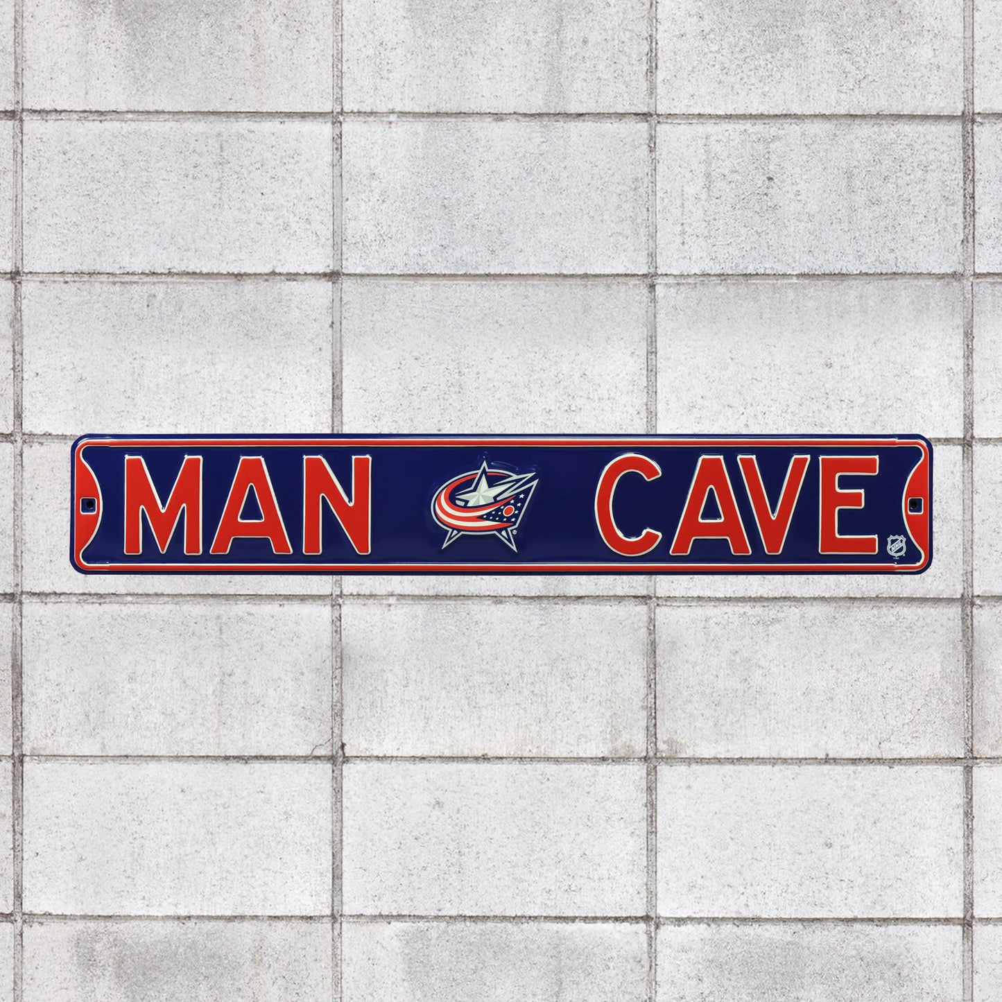 Columbus Blue Jackets: Man Cave - Officially Licensed NHL Metal Street Sign