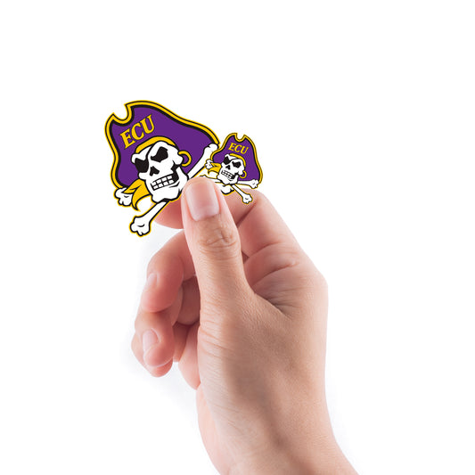 Sheet of 5 -East Carolina U: East Carolina Pirates 2021 Logo Minis        - Officially Licensed NCAA Removable    Adhesive Decal