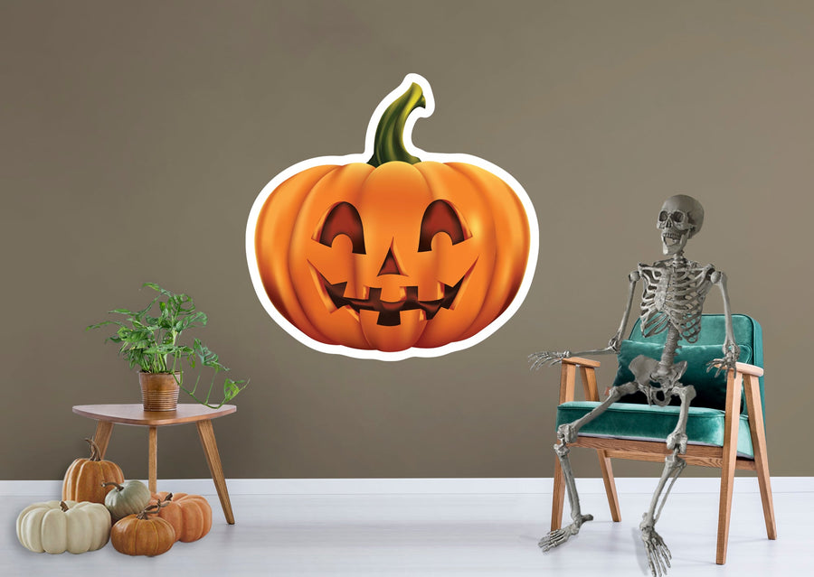 Halloween: Pumpkin Icon        -   Removable Wall   Adhesive Decal