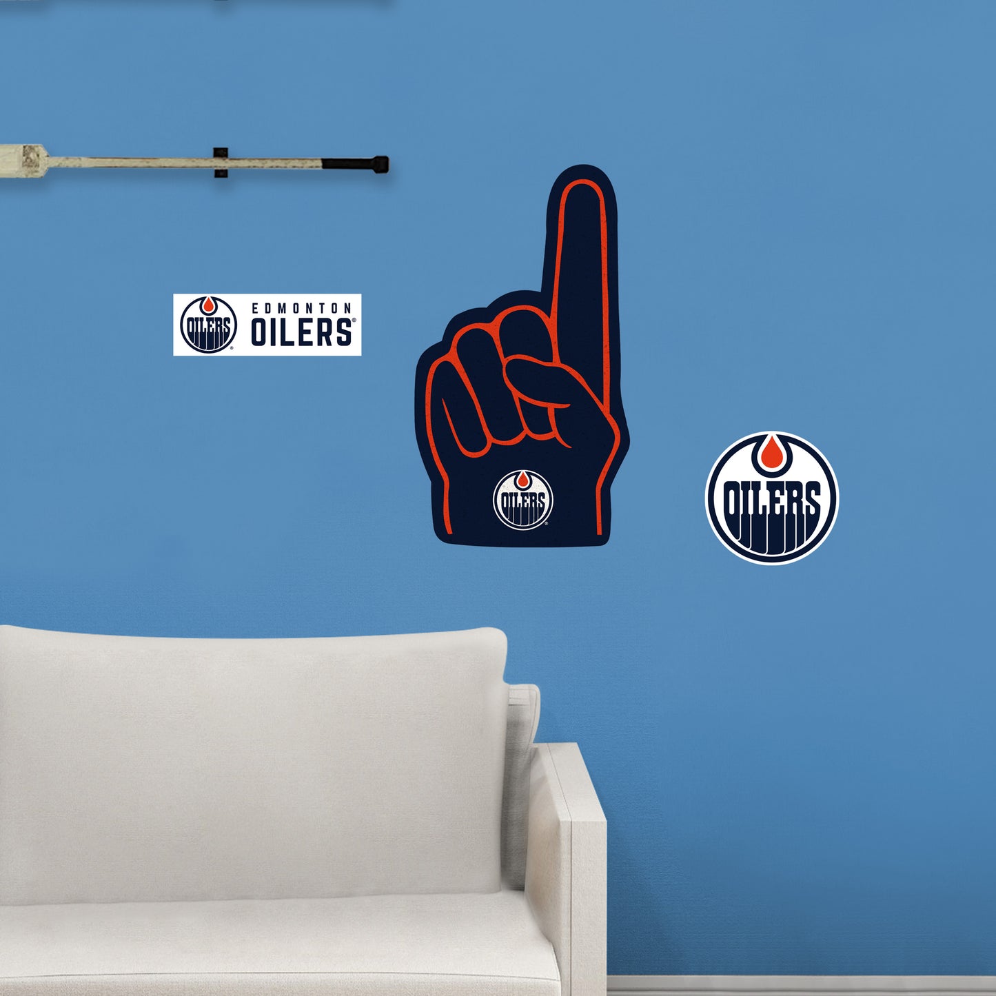 Edmonton Oilers:  2022  Foam Finger        - Officially Licensed NHL Removable     Adhesive Decal