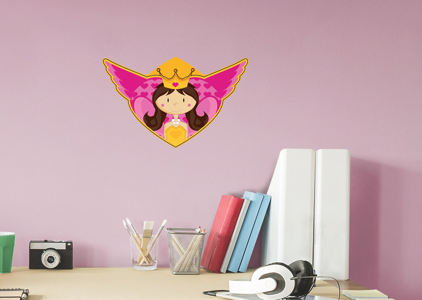 Nursery: Nursery Pink Wings Icon        -   Removable     Adhesive Decal