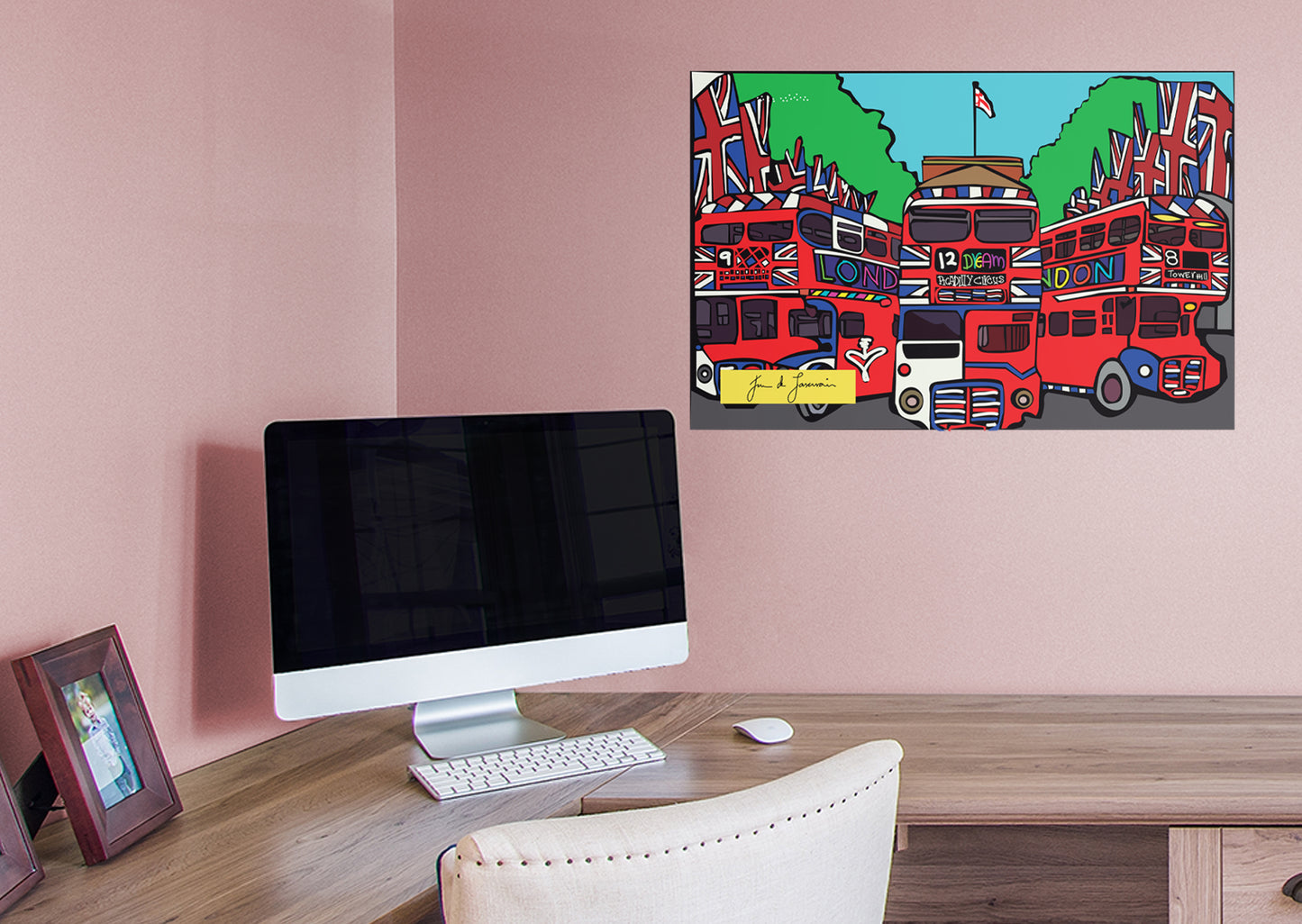 Dream Big Art:  London Mural        - Officially Licensed Juan de Lascurain Removable Wall   Adhesive Decal