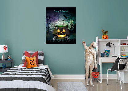 Halloween:  Witch'S Pot Mural        -   Removable Wall   Adhesive Decal