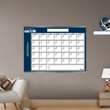 Seattle Seahawks: Dry Erase Calendar - Officially Licensed NFL Removable Adhesive Decal
