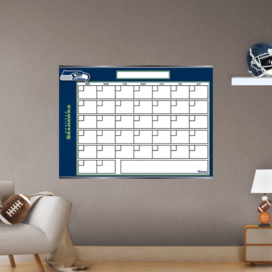 Seattle Seahawks: Dry Erase Calendar - Officially Licensed NFL Removable Adhesive Decal