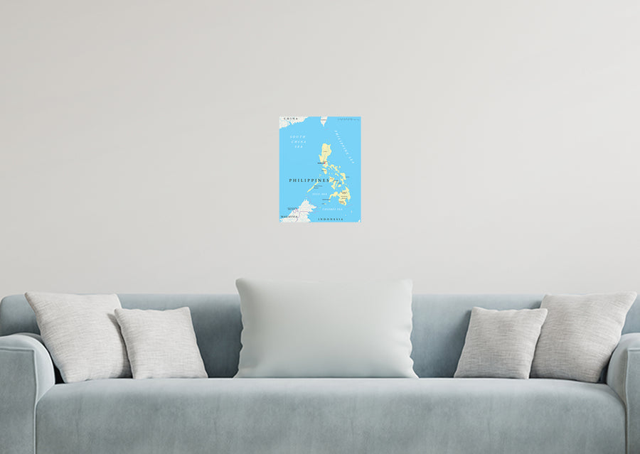 Maps of Asia: Philippines Mural        -   Removable Wall   Adhesive Decal