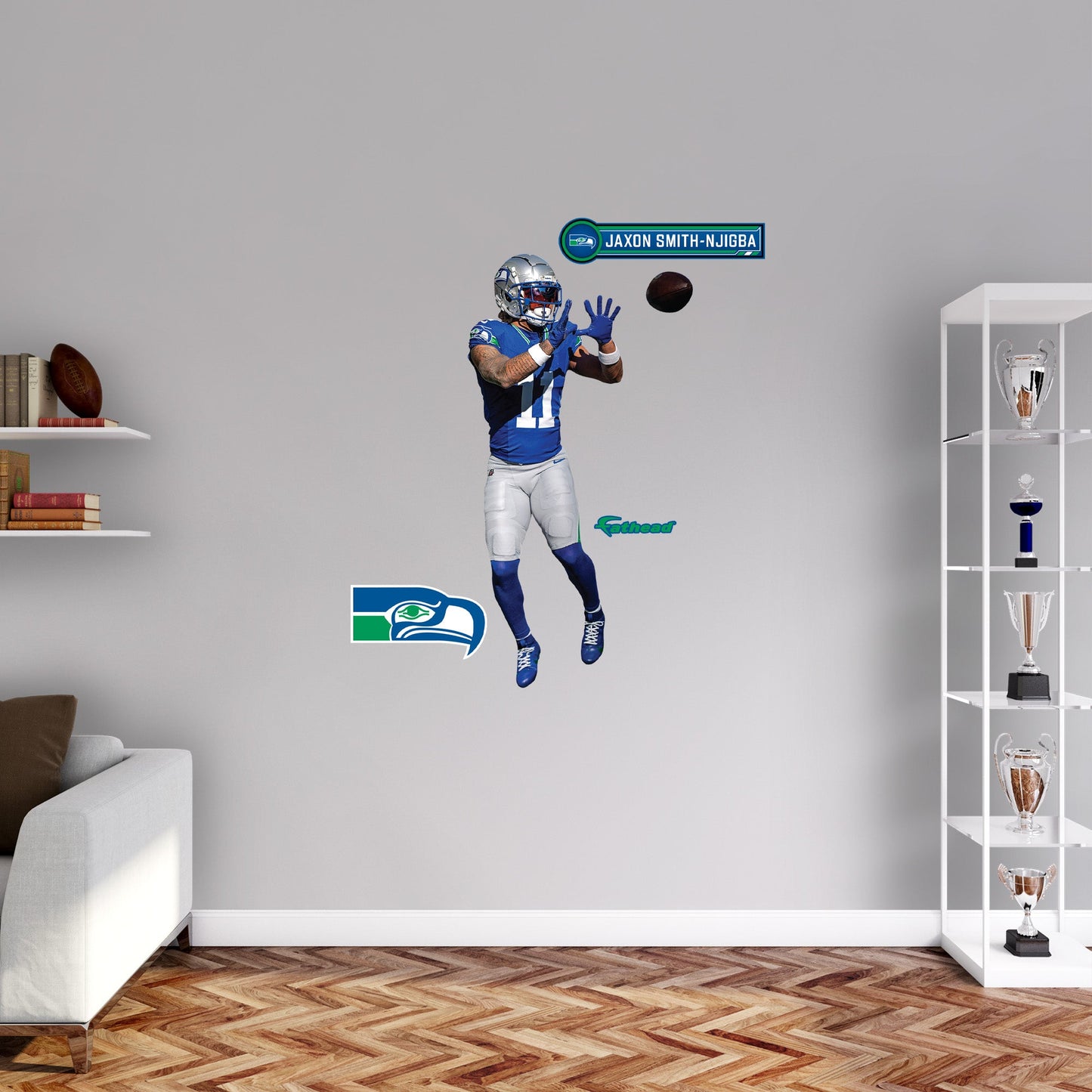 Seattle Seahawks: Jaxon Smith-Njigba Throwback        - Officially Licensed NFL Removable     Adhesive Decal