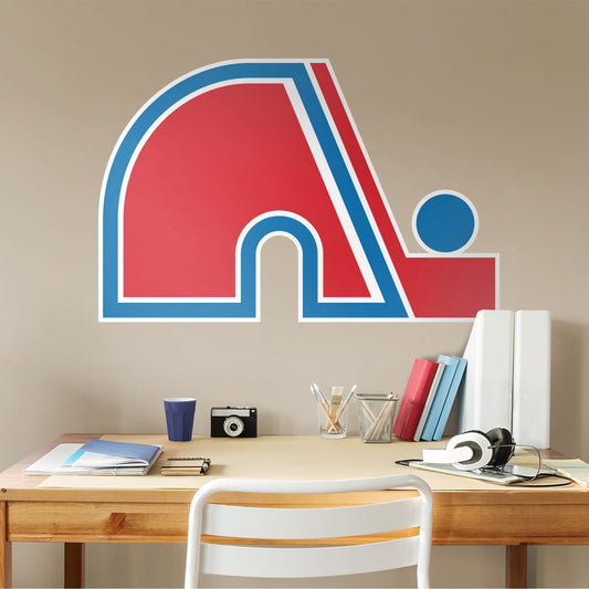 Quebec Nordiques: Vintage Logo - Officially Licensed NHL Removable Wall Decal