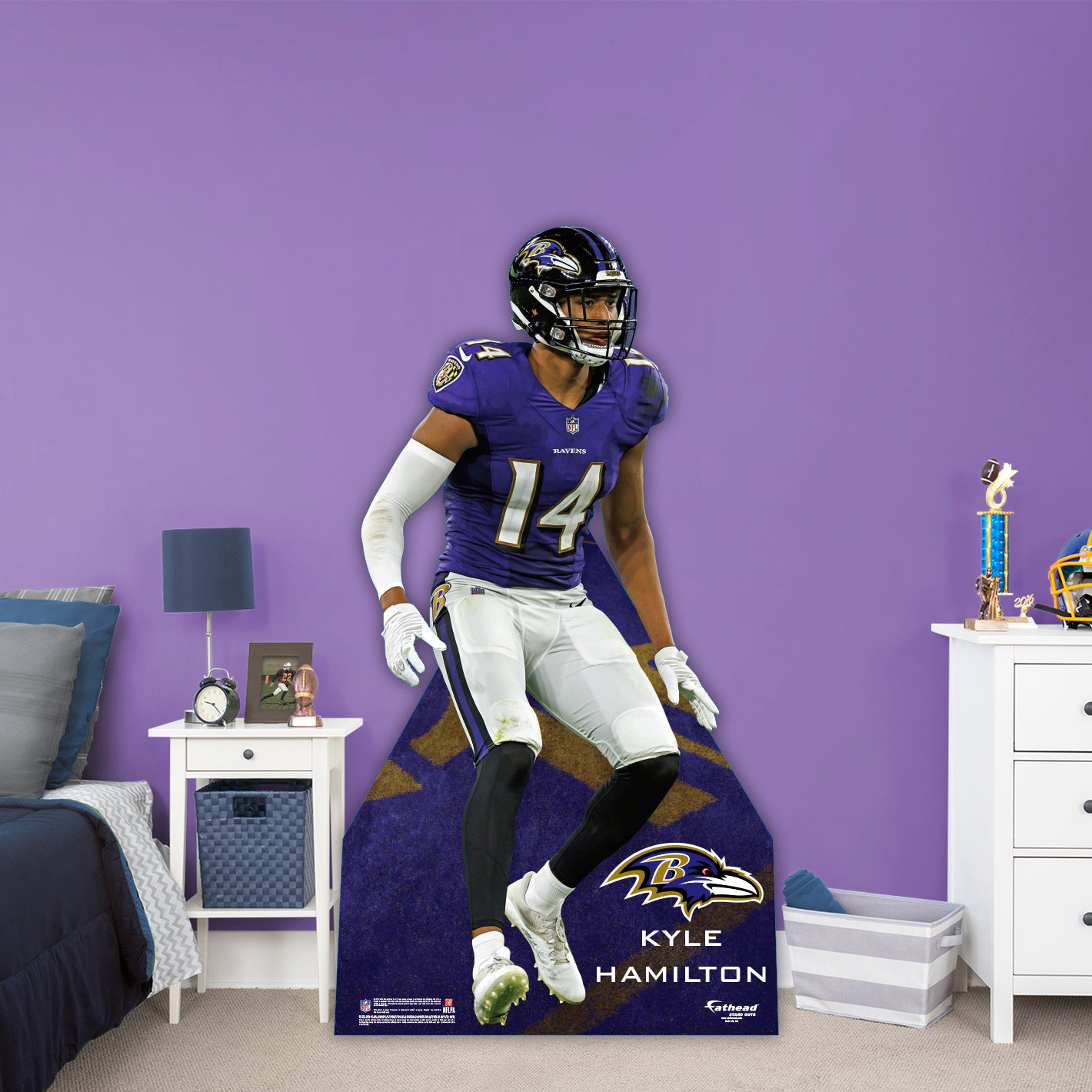 Baltimore Ravens: Kyle Hamilton 2022  Life-Size   Foam Core Cutout  - Officially Licensed NFL    Stand Out