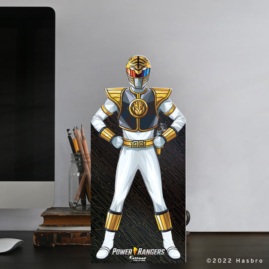 Power Rangers: White Ranger Mini Cardstock Cutout - Officially Licensed Hasbro Stand Out