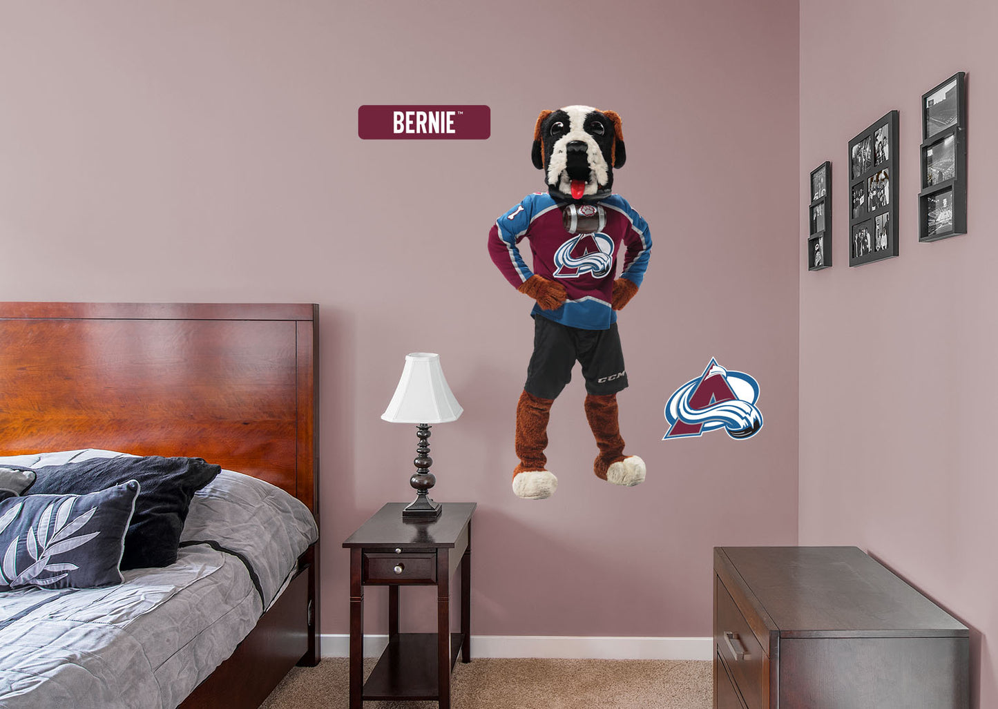 Colorado Avalanche: Bernie  Mascot        - Officially Licensed NHL Removable Wall   Adhesive Decal